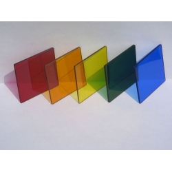 Colored Glass Squares Set of 5