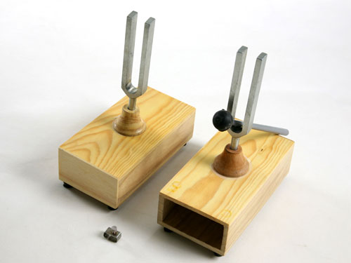 Tuning Fork with Resonance Box and Hammer