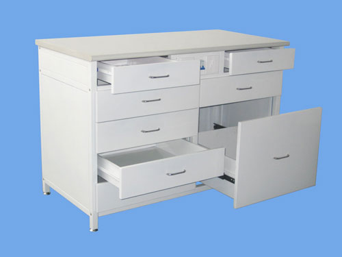 Laboratory Workbench with Fitted Cabinets