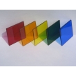 Colored Glass Squares Set of 5